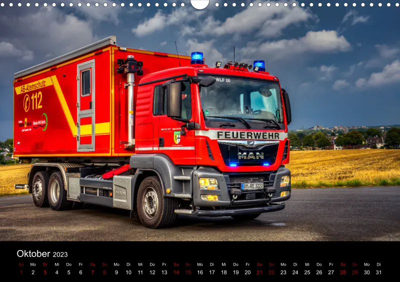 Feuerwehrfahrzeugkalender 2023; DIN A3; von KielPics