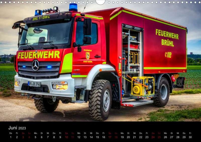 Feuerwehrfahrzeugkalender 2023; DIN A3; von KielPics