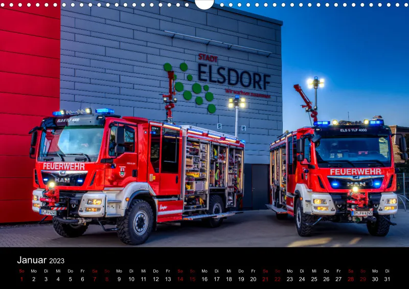 Feuerwehrfahrzeugkalender 2023; DIN A3; von KielPics