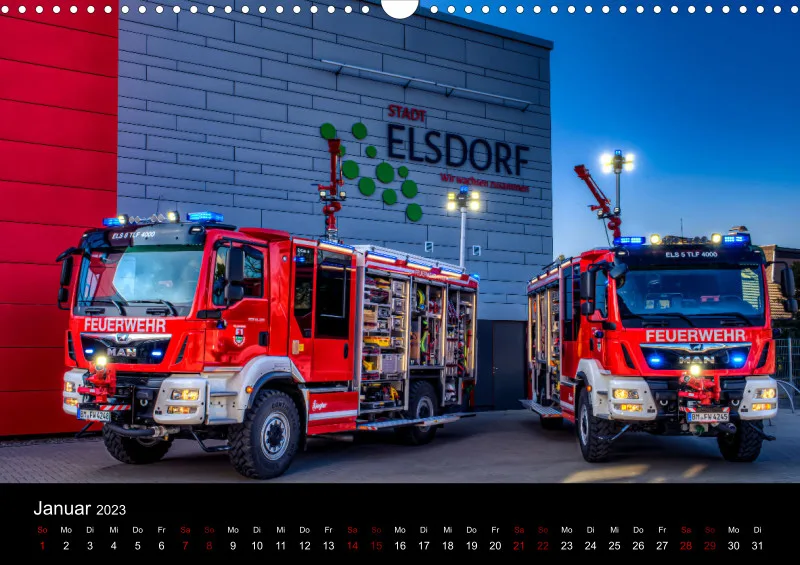 Feuerwehrfahrzeugkalender 2023; DIN A3; von KielPics
