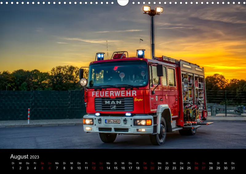 Feuerwehrfahrzeugkalender 2023; DIN A3; von KielPics