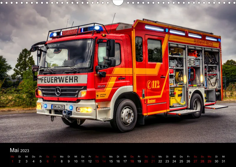 Feuerwehrfahrzeugkalender 2023; DIN A3; von KielPics