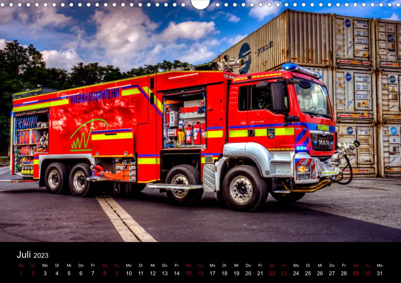 Feuerwehrfahrzeugkalender 2023; DIN A3; von KielPics