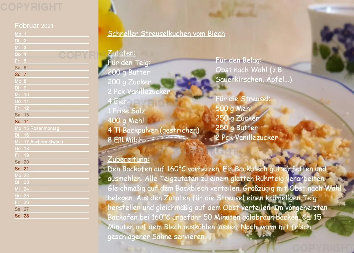 Küstencookies Rezeptkalender 2021