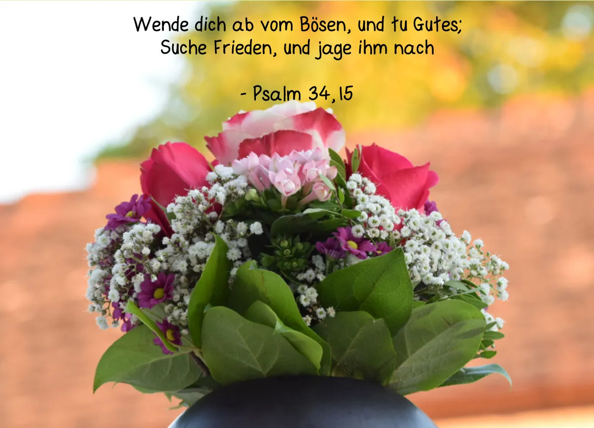Grußkarte mit Bibelvers