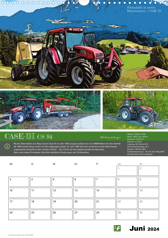 Cartoon-Kalender 2024 / DIN-A3, Hochformat mit Terminfeld