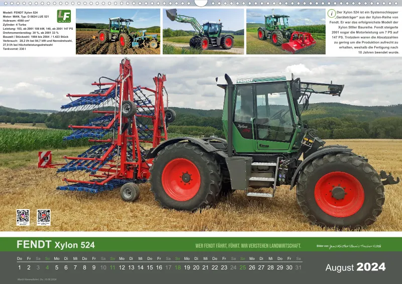 Landtechnikkalender 2024 / DIN-A2 Quer