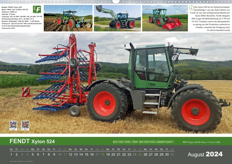 Landtechnikkalender 2024 / DIN-A2 Quer