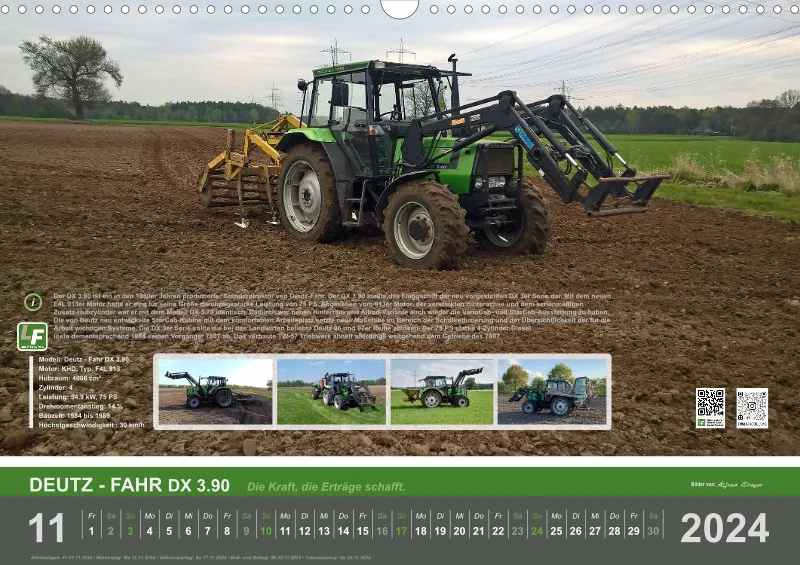 Landtechnik-Kalender 2024 / DIN-A3, Quer