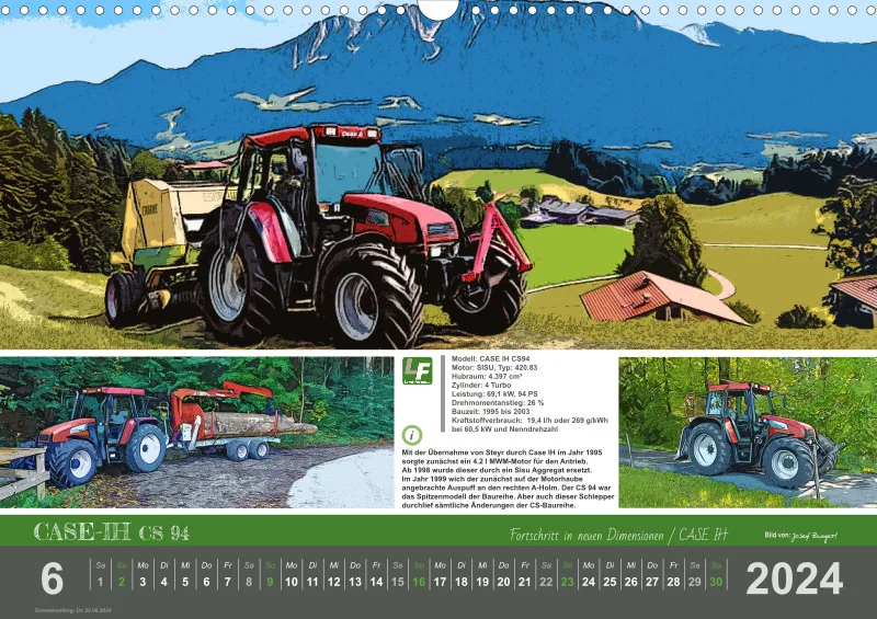 Cartoon-Kalender 2024 / DIN-A3, Querformat
