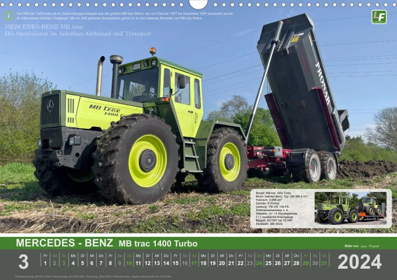 Landtechnik-Kalender 2024 / DIN-A3, Quer