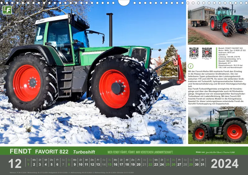 Landtechnik-Kalender 2024 / DIN-A3, Quer