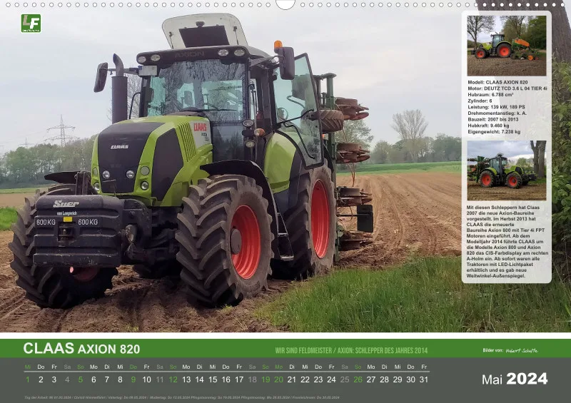 Landtechnikkalender 2024 / DIN-A2 Quer