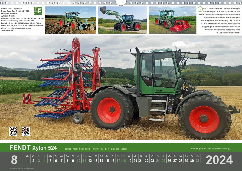 Landtechnik-Kalender 2024 / DIN-A3, Quer