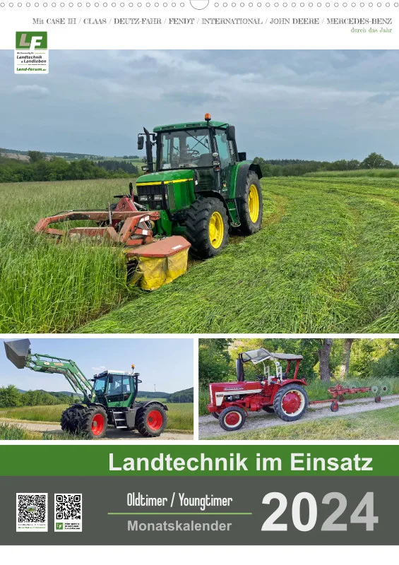 Landtechnik-Kalender 2024 / DIN-A2 Hochformat mit Terminfeld