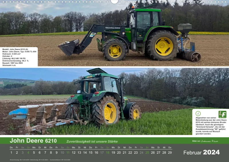 Landtechnikkalender 2024 / DIN-A2 Quer