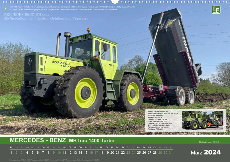 Landtechnikkalender 2024 / DIN-A2 Quer