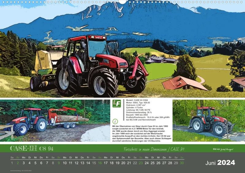 Cartoon-Kalender 2024 / DIN-A2 Quer