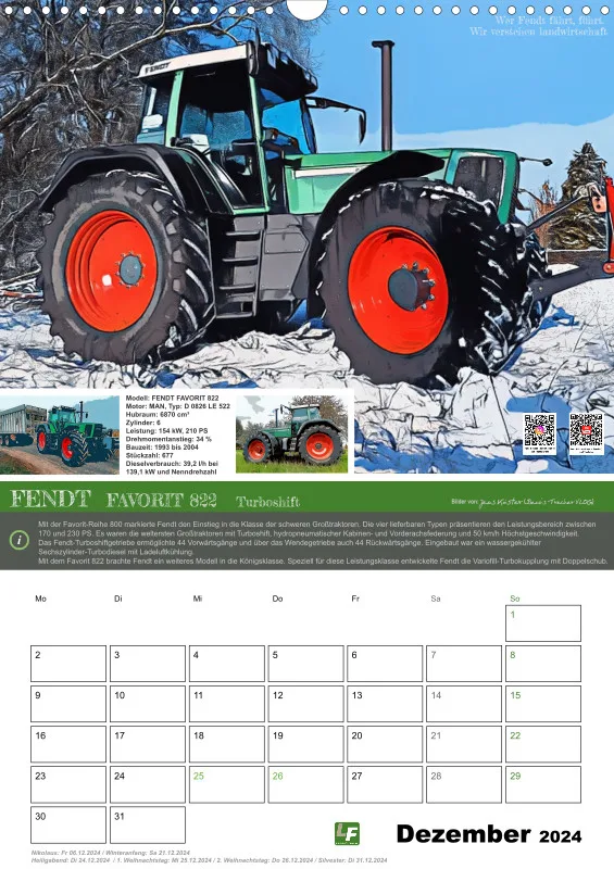 Cartoon-Kalender 2024 / DIN-A3, Hochformat mit Terminfeld