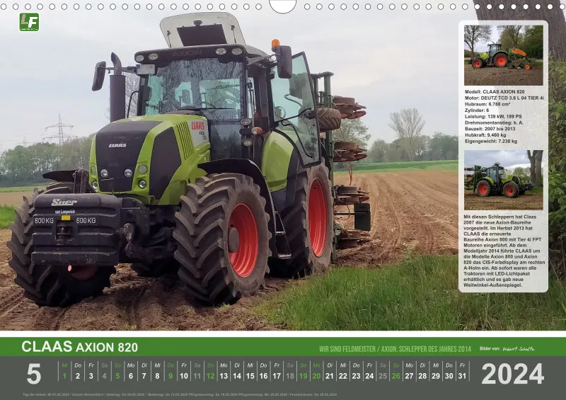 Landtechnik-Kalender 2024 / DIN-A3, Quer