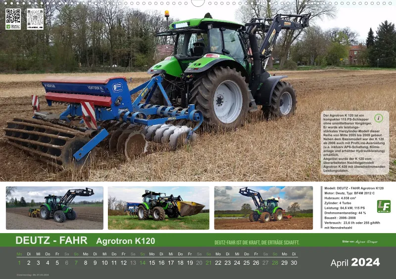 Landtechnikkalender 2024 / DIN-A2 Quer