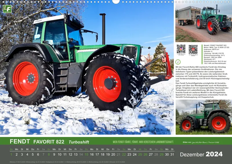 Landtechnikkalender 2024 / DIN-A2 Quer