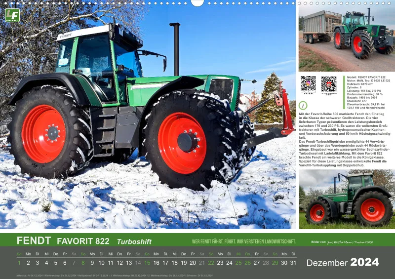 Landtechnikkalender 2024 / DIN-A2 Quer