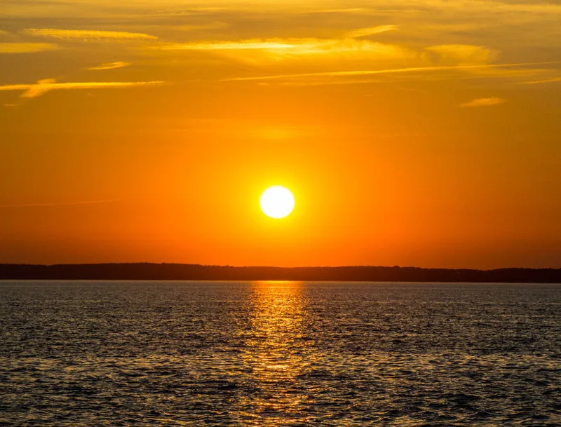 Foto-Leinwand / Usedom_Sonnenuntergang orange