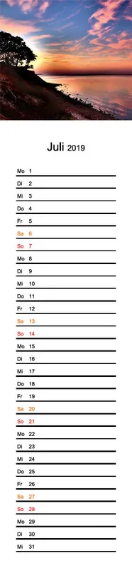 2019 (Design 18') Streifenkalender