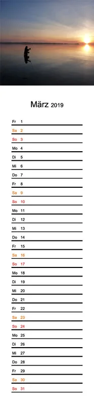 2019 (Design 17') Streifenkalender