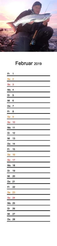 2019 (Design 18') Streifenkalender