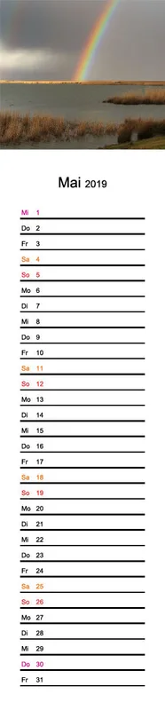 2019 (Design 18') Streifenkalender