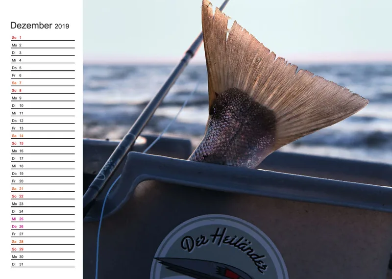 2019 (Design 17') Wandkalender mit weißem Kalendarium links