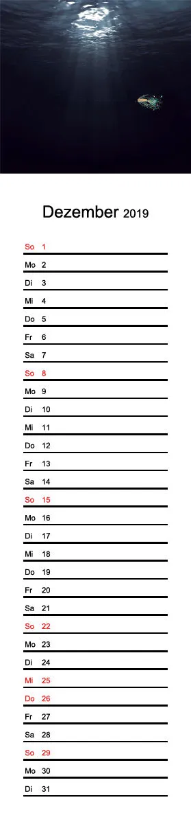 2019 (Design 16') Streifenkalender