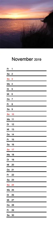 2019 (Design 16') Streifenkalender