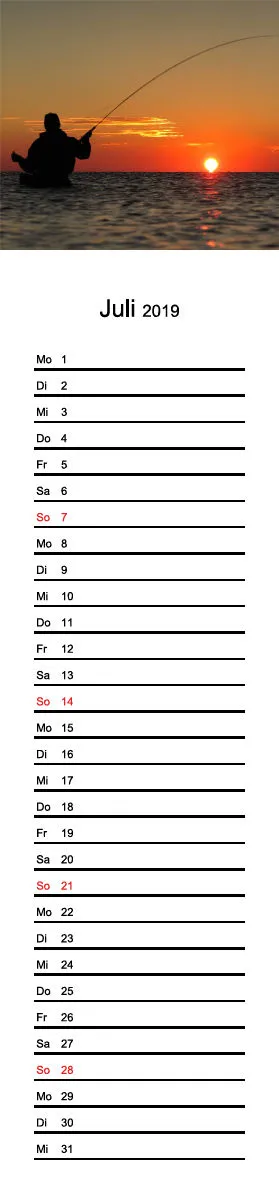 2019 (Design 16') Streifenkalender