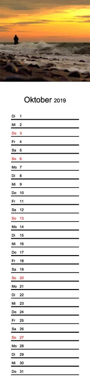 2019 (Design 16') Streifenkalender