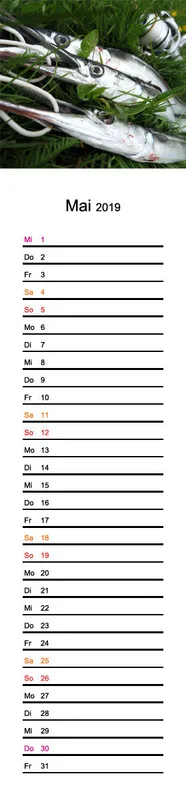 2019 (Design 17') Streifenkalender