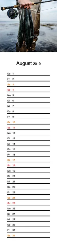 2019 (Design 18') Streifenkalender