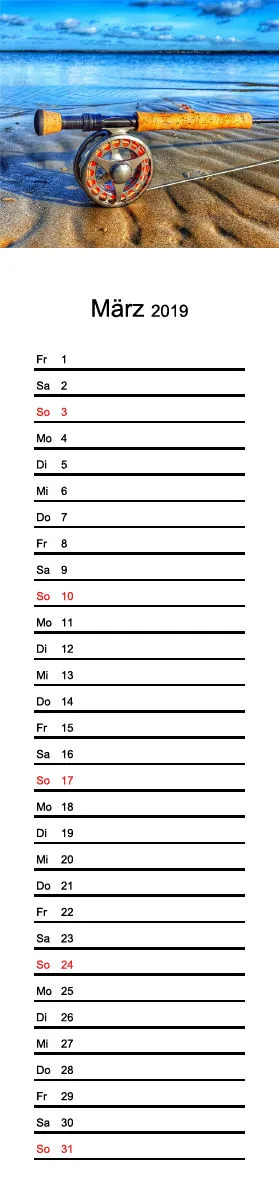 2019 (Design 16') Streifenkalender