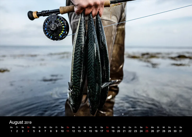 2019 (Design 18') Wandkalender mit schwarzem Kalendarium