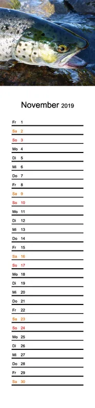 2019 (Design 17') Streifenkalender