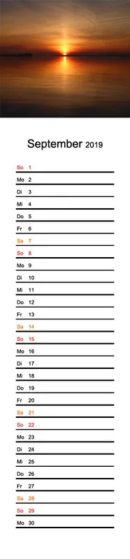 2019 (Design 17') Streifenkalender