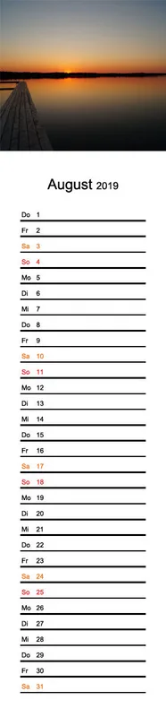 2019 (Design 17') Streifenkalender