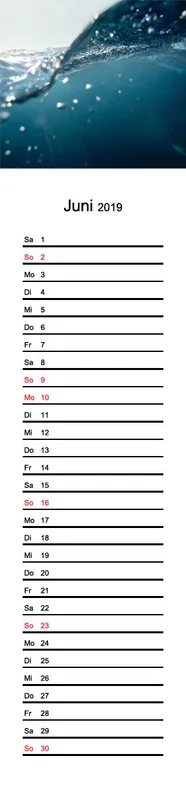 2019 (Design 16') Streifenkalender