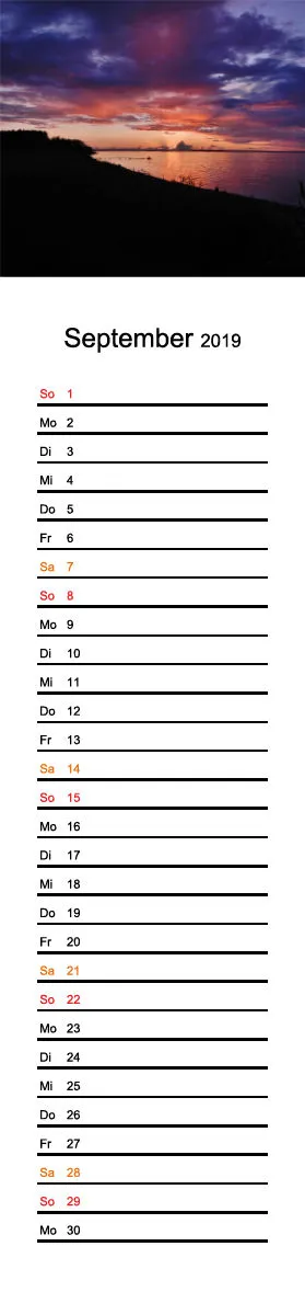2019 (Design 18') Streifenkalender