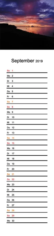 2019 (Design 18') Streifenkalender