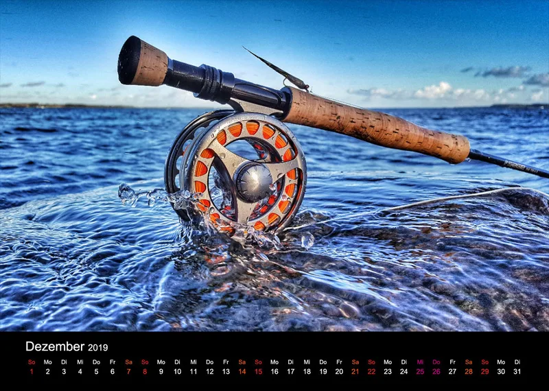 2019 (Design 18') Wandkalender mit schwarzem Kalendarium