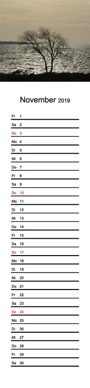 2019 (Design 15') Streifenkalender