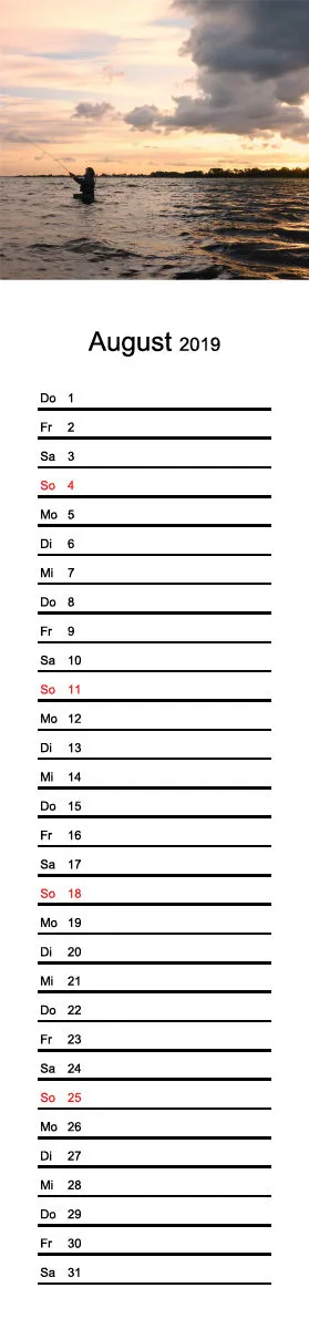 2019 (Design 16') Streifenkalender